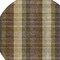 Homeroots 8' Brown Taupe And Plum Round Plaid Washable Indoor Outdoor Area Rug 613959 - alternate 2