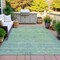 Homeroots 3' X 5' Teal Blue And Linen Oriental Washable Indoor Outdoor Area Rug 631137 - alternate 2