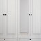 Homeroots 71" White Carved Geometric Mirrored Four Door Four Drawer Combo Dresser 569303 - alternate 2