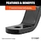 Curt Ball Mount, 9-1/4 in L, 6 in Drop, 4-1/4 in Rise, Powder-Coated 45870 - alternate 3