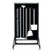 5S Supplies Housekeeping Shadow Board Broom Station V9, Black / White, Kit HSB-V9-BLACK/WHITE-KIT - alternate 1