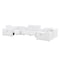 Homeroots White Leather Power Reclining U Shaped Eight Piece Corner Sectional With Console 643929 - alternate 2