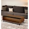 Homeroots 47" Brown and Black Wood Lift Top Coffee Table With Shelf 490520 - alternate 2