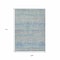 Homeroots 9' X 12' Blue And Charcoal Striped Washable Indoor Outdoor Area Rug 615660 - alternate 2
