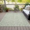 Homeroots 10' X 14' Artichoke Green And Ivory Geometric Washable Indoor Outdoor Area Rug 583269 - alternate 2
