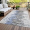 Homeroots 3' X 5' Blue Gray And Silver Abstract Washable Indoor Outdoor Area Rug 582380 - alternate 2