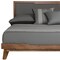 Homeroots Gray and Brown Wood And Linen Queen Bed Frame 486192 - alternate 2