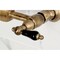 Kingston Brass Two-Handle Wall Mount Bridge Kitchen Faucet, Antique Brass KS1263PKL - alternate 3