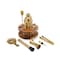 Picnic Time Family Of Brands Carousel Lazy Susan Bar Set, Acacia Wood and Gold 673-02-508-000-0 - alternate 2