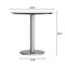 Flash Furniture 31.25" Round Outdoor Tabletop, White Faux Marble, Seamless Surface Technology, 18" Round Silver Base ST-RD31-WHMAR-TR18S-GG - alternate 3