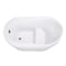 Kingston Brass 52-Inch Acrylic Oval Single Slipper Freestanding Tub with Overflow/Drain Assembly and Integral Seat VTRS523030M8 - alternate 1