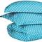 Homeroots Aqua King Cotton Blend 600 Thread Count Washable Duvet Cover Set 528127 - alternate 2
