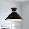 Vaxcel Racine 1 Light Matte Black and Gold Natural Brass Mid-Century Modern Bowtie Pendant, LED Compatible P0398 - alternate 3