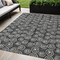 Homeroots 5' X 8' Black Gray And Ivory Geometric Washable Indoor Outdoor Area Rug 583325 - alternate 1