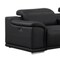 Homeroots Black Leather Modular L Shaped Seven Piece Corner Sectional With Console 643896 - alternate 2