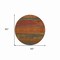Homeroots 8' Terra Cotta Round Abstract Washable Indoor Outdoor Area Rug 608761 - alternate 3