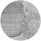 Homeroots 8' Gray Silver And Charcoal Round Floral Washable Indoor Outdoor Area Rug 582250 - alternate 3