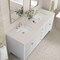 James Martin Vanities Myrrin 72" Vanity, Bright White, w/ 3 CM Siberian Silestone Top w/FreePower Wireless Charger 485-V72-BW-FSFR - alternate 2