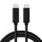 Sanoxy Braided USB Type C to Type C Fast Charging Data Sync USB-C to USB-C Cable 6ft Black SNX-CABLE9 - alternate 1