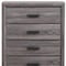 Homeroots 31" Grey Solid Wood Five Drawer Chest 478637 - alternate 2