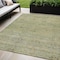 Homeroots 5' X 8' Green And Gold Oriental Washable Indoor Outdoor Area Rug 631126 - alternate 1