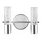 Jonathan Y Bolha 10.75" 2-Light Minimalist Modern Bubble Acrylic/Iron Integrated LED Vanity Light, Chrome JYL7223A - alternate 3