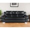 Homeroots 85" Black Leather Sofa With Silver Legs 329475 - alternate 3