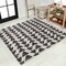 Jonathan Y Aisha Moroccan Triangle Geometric Cream/Black 9 ft Square Area Rug MOH206A-9SQ - alternate 1