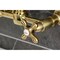 Kingston Brass Two-Handle Wall Mount Bridge Kitchen Faucet, Brushed Brass KS1267AX - alternate 2