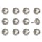 Homeroots Set of Twelve Black And Gray Clock Face Ceramic Drawer Pull Knobs, 12PK 321676 - alternate 2