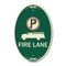 Signmission Fire Lane With No Parking Symbol & Graphic, 12 In X 18 In Architectural Oval, Heavy Gauge Aluminum A-OV-G-1218-24017 - alternate 1