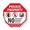 Signmission Private Property No Trespassing Sol, 10 Inch X 10 Inch, Vinyl Decal OC-D-10-141 - alternate 1