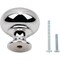 Designperfect 1-1/4 Diameter Round Cabinet Knob, Polished Chrome DPA-R31KPC - alternate 2