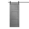 Sartodoors Modern Barn Door 36 x 84 inches, Ego 5010 Painted Grey Oak, 6.6FT Rail Track Heavy Hardware Set,  EGO5010BD-B-SEK-3684 - alternate 1