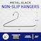 Lifemaster Metal Pants Hanger Set, Non-Slip, Space-Saving, Rubber-Coated, Black, 20PK LMHNMT22 - alternate 2