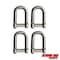 Extreme Max 3006.8402.4 BoatTector Stainless Steel D Shackle with No-Snag Pin - 1/2", 4-Pack 3006.8402.4 - alternate 1