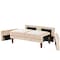 Homeroots Beige Velvet Modern Tufted Modular Sofa 473442 - alternate 2