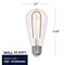 Bulbrite 40W Equivalent Amber Light ST18 Dimmable LED Curved Filament Nostalgic Light Bulb, 2PK 861404 - alternate 2