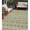 Homeroots 5' X 8' Artichoke Green Gray And Ivory Moroccan Washable Indoor Outdoor Area Rug 594293 - alternate 1