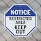 Signmission Notice Restricted Area Keep Out, 10 inch X 10 inch, Aluminum Metal Signs, 2PK OC-A-2PACK-10-176 - alternate 2