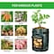 Ipower Potato Grow Bags 7 Gallon with Flap, Sturdy Handles and Harvest Windows, Green, 3PK GLGROWBAGWINDOWPE7X3 - alternate 2