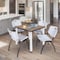 Regency Square Kee Breakroom Table W/ 4 M Stack Chairs, 30 in W, 30 in L, Noble Oak TB3030NOBPCM47GY - alternate 2