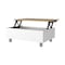 Homeroots 32" White And Oak Brown Wood and Metal Lift Top Coffee Table 535051 - alternate 3