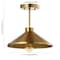 Jonathan Y Cisco 11.8 in. Iron Modern Farmhouse LED Semi Flush Mount, Brass Gold JYL9532A - alternate 2