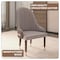 Leisuremod Elara Collection Wooden Dining Chair in Two-Tone Taupe EC59TP - alternate 2