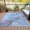 Homeroots 10' X 14' Sky Blue And Gray Abstract Washable Indoor Outdoor Area Rug 631850 - alternate 2