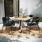 Flash Furniture Lila  Black Rattan Indoor-Outdoor Restaurant Stack Chair, PK4 4-TLH-037-BK-GG - alternate 2
