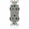Leviton Straight Blade Receptacle, 5-20R, 20 A, 125V AC, Flush Mount, Self-Grounded M1636-HGG - alternate 1