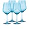 Homeroots Set of Four Blue Crystal Balloon Bowl Stemmed Red Wine Glass 485155 - alternate 2