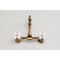 Kingston Brass Two-Handle Wall Mount Bridge Kitchen Faucet, Antique Brass KS2443PX - alternate 2